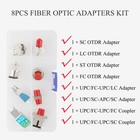 8pcs Fiber Optic Adapter Kit otdr Adapter Sc Fc St Lc Connector For Otdr Testing
