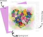 Heart In Bloom Quilling Greeting Card - Unique Dedicated Handmade Art
