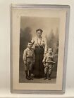 1927 France Rppc Native American Indian Mother Cute Boys Papoose Laws Real Photo