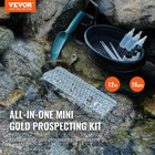 Mini Sluice Box Gold Panning Kit  12in  Aluminum Alloy Gold Mining Equipment  16