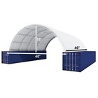 40x40x15 Dual Truss Container Shelter Canopy 22oz Pvc Heavy Duty Storage Cover