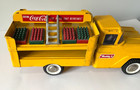 Rare 1950 s Buddy L Coca Cola Yellow Delivery Tin Toy Truck Original Paint Nice