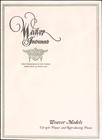Weaver Instruments York Pa Upright   Reproducing Pianos Brochure C1910