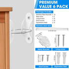6 Pack Furniture Anchors  Anti Tip Furniture Anchors For Baby Proofing  Metal Ea