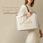 Bride Bag - Large Bridal Mrs Bag For Wedding   Honeymoon - With Zip Pocket An   
