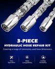3 Pcs Hydraulic Hose Repair Kit 1 4 3 8 1 2 Id- Reusable Field Repair Fitting Us