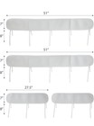 Crib Rail Cover Set 4pc White Breathable Teething Guard Standard Size