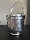 1950s Vintage Hammered Aluminum Ice Bucket Made In Italy
