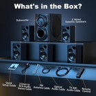 Home Theater System 5 1 Surround Sound 1400w 12  Subwoofer Bluetooth Arc Tv