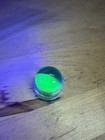 4763 Blue Uranium Oxide Glass Marble Made In Czech Bullet Mold Glows Under 395nm