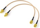 Wifi Antenna Extension Cable 2-pack Rp-sma Male To Rp-sma Female Bulkhead Mou   