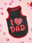 Pet Dog Clothe T Shirt Vest Clothing Puppy Cat Cute Printed Love Mom Dad Apparel