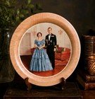 1953 Queen Elizabeth Ii Coronation Tray Plate W  Prince Philip 13    Baron Vintage