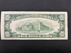 Series 1950-b 10 Dollar Bill Federal Reserve Note Circulated Print cut Error
