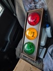1970s Retro Disco Pop Art Plastic Blow Mold Wood Case Traffic Light Signal Tl-33