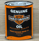 Vintage Harley Davidson Motor Oil Can Porcelain Sign Gasoline Gas Pump Plate