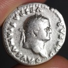 Pig Denarius Ancient Roman Empire Silver Coin Emperor Vespasian 77ad Sow