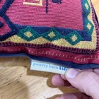 Pottery Barn Kids Lumbar Pillow Burgundy Navy Geometric Embroidered Boho Decor