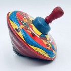 Vintage 5    Metal Tin Toy Litho Spinning Top Boys At Play Running Usa