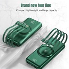 900000mah Universal Power Bank Fast Charger Wireless Battery Build-in 4 Cables