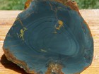 Tcr Blue Mountain Jasper  rough Slab 139g - Orb Pattern   Streamers   Oregon