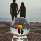 Solar System Crystal Ball W  Led Base Astronomy Night Light Gift Mom Wife Women