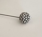 Antique Victorian Long Rhinestone Rondel Hat Pin Free Shipping