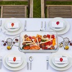 Countertop Chafing Dish  Buffet Set Warming Tray  Buffet Server Tempered Glass