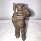 Antique Cast Iron Hubley 5 5    Saluting Sailor Still Coin Toy Bank  Original 