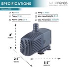 Half Off Ponds Minnow 350 Gph Submersible Pump     20  Cord For Tank  Fountain