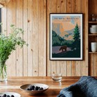 Rocky Mountains Colorado Vintage  Us National Park Wall Art  Travel Poster