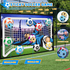 Soccer Ball Game Set For Kids  Indoor Outdoor Backyard Toss Soccer Goal Game Wi
