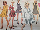 Simplicity 8287 Dress Jumper Sewing Pattern Ladies 12 Vtg 60 s Cut Drop Waist