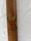 Antique Bamboo Tube 18    Hand Painted Flowers