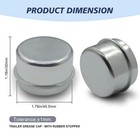 4 Pcs 1 78  Trailer Bearing Dust Cap Grease For 3 4  4pcs-1 78 Hub 