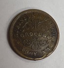1863 Civil War Merchant Store Token - Troy  Ny Robinson   Ballou Grocers