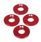 Porkchop Bmx Aluminum Bicycle Axle Washers For 3 8  Axles - Red  set Of 4 