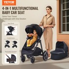 Baby Stroller Travel System With Bassinet Playard Baby Combo Set 2-in-1 Black