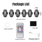 6pcs Wireless Led Strobe Light Rgb 8 Color Flashing Strobe Safety For Utv Atv