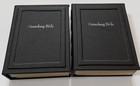 Gutenberg Bible 1454 Reproduction Full Facsimile 2-part Set In Leather  Look