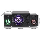 Wired Computer Speakers System Stereo Bass Subwoofer Led For Desktop Laptop Pc