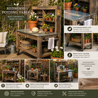 Outdoor Potting Table Workbench Buffet Island Cart 6in Vintage Swivel Casters