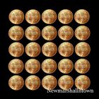 1970 - 1989 P d s Lincoln Mint Set Roll Of 50 Coins Includes 1982 Variety Of 7