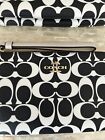 Coach New   Bold Signature Large Corner Zip Wristlet In Signature Canvas Cp488