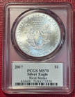 Pcgs Ms70 2017 Silver American Eagle Donald Trump America First Inaugural Jan 20