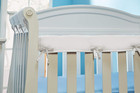 Everyday Kids 3-piece Padded Baby Crib Rail Cover Set- White
