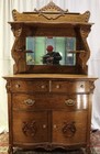 Antique Oak Victorian Sideboard 