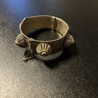 Rare Antique Moroccan African Kabyle Berber Color Silver Cuff Tuareg Bracelet 