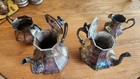 Vintage Tea  coffee Service 4 Piece Set Silver Plate  Reed And Burton Victorian 