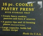 Vintage Mirro Aluminum Cookie Pastry Press - 12 Plates discs   3 Decorating Tips